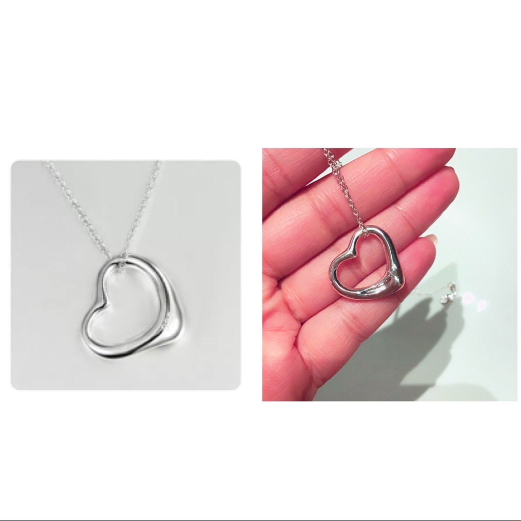 Open Heart Pendant & Chain New